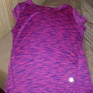 Petite Medium Tek Gear Blue & Pink Workout Shirt
